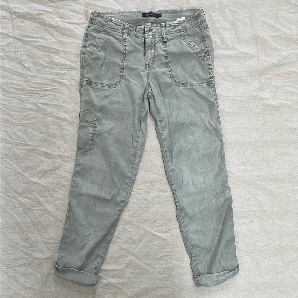 Level 99 Green Cropped Ankle Pants